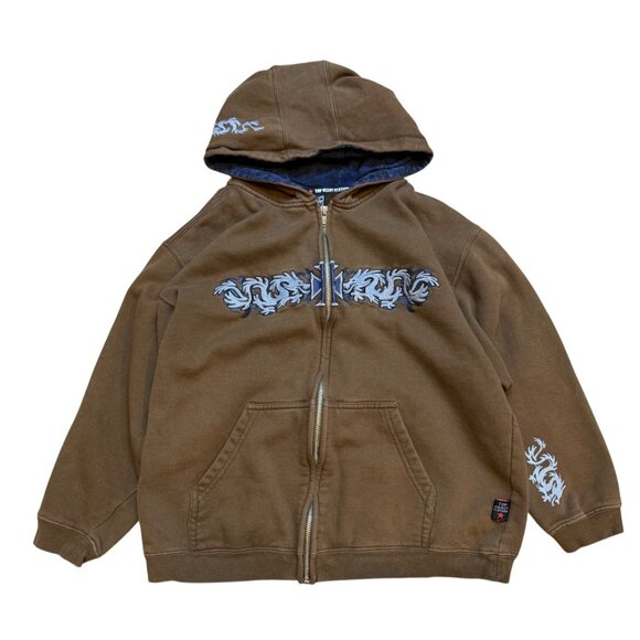 Y2K Top Heavy Youth Large Dragon Grunge Hoodie - Picture 1 of 9